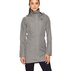 The North Face Laney trench coat parka gray nearly new with hood Small Petite